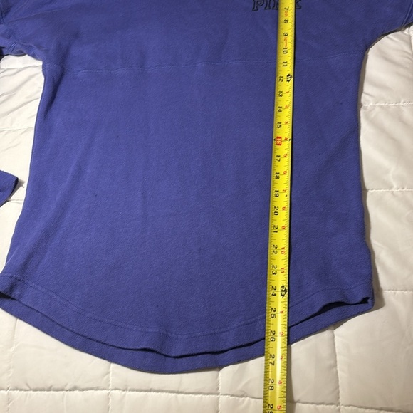 Victoria's Secret Pink Sweatshirt Purple Crew Neck -Love Pink- Lightweight XS - Picture 7 of 8
